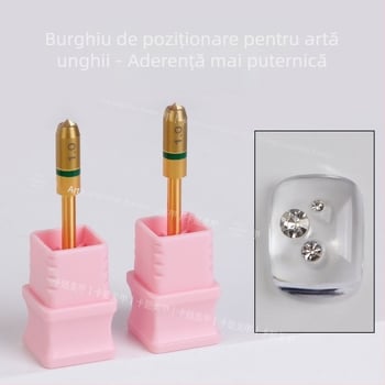 Unealtă pentru artă unghii cu cap diamantat pentru găurire rapidă și perforare – vârf ascuțit, model G4DMT21, conținut net 25