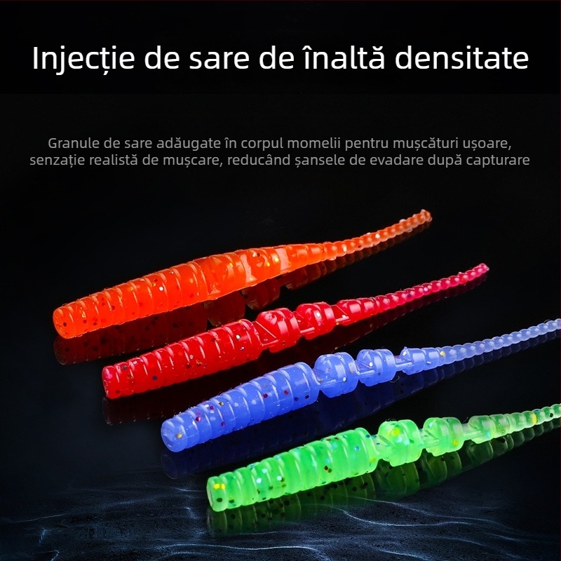 Bear King Momeală moale cu coadă de ac – Momeală artificială pentru bass, tilapia și sunfish