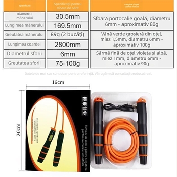 Sfoară pentru sărit cu mâner numărător – PVC material; utilizare generală; nu este destinat copiilor