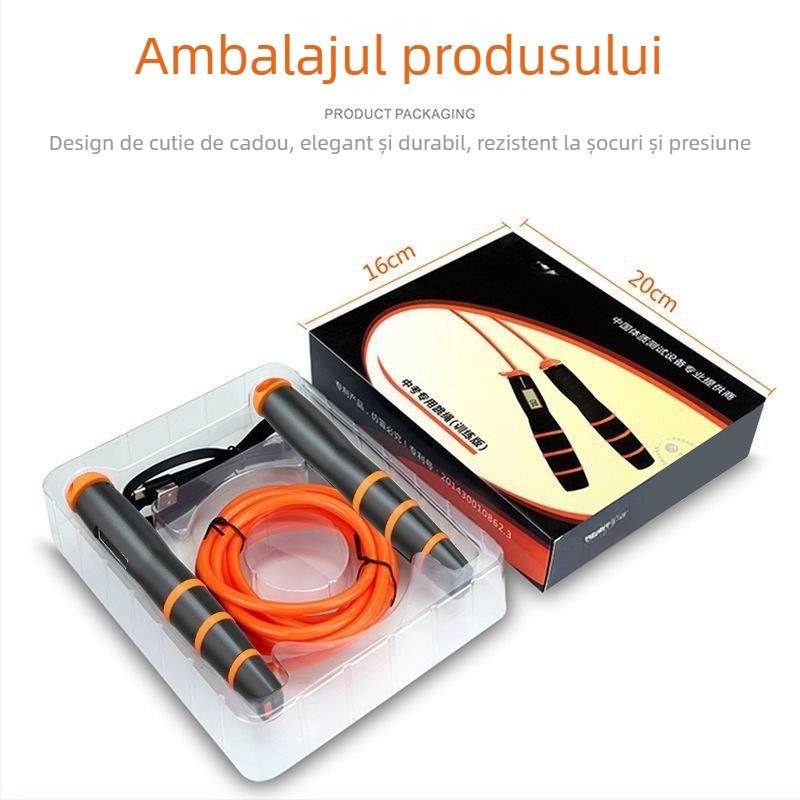 Sfoară pentru sărit cu mâner numărător – PVC material; utilizare generală; nu este destinat copiilor