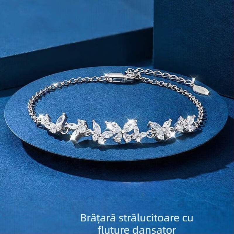 Brățară din cupru cu floare de glicină, placare electroplată, stil elegant, unisex, primăvara 2025