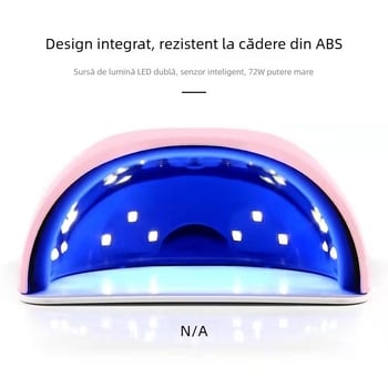 S2pro Lampa LED pentru manichiură cu inducție inteligentă, 72W uscare rapidă