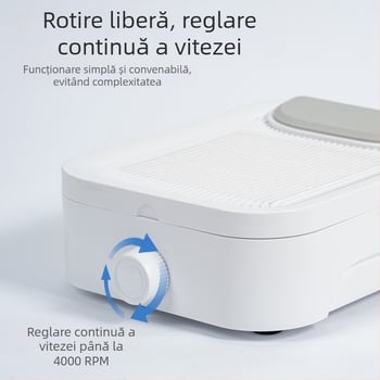 Aspirator pentru praf de unghii, putere înaltă, reîncărcabil, design portabil, construcție din plastic și oțel inoxidabil