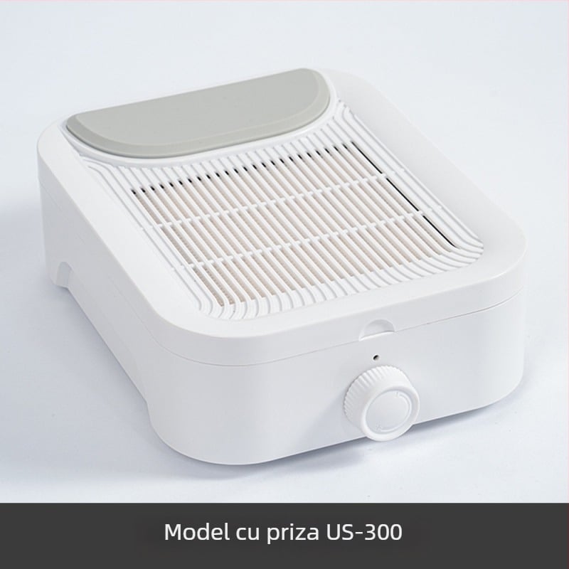 Aspirator pentru praf de unghii, putere înaltă, reîncărcabil, design portabil, construcție din plastic și oțel inoxidabil