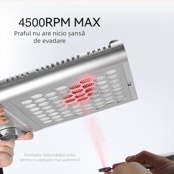 Three-Color Fish a doua generație aspirator praf pentru unghii, design plat ultra-subțire, instrument silențios pentru îndepărtare și șlefuire