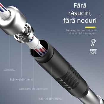 Sfoară de sărituri cu greutate pentru fitness și arderea grăsimilor – sfoară împletită, sfoară profesională de antrenament pentru adulți, brand Nothing, cod produs 671432678466