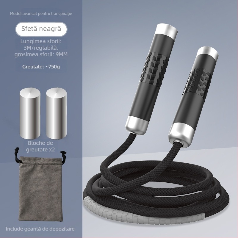 Sfoară de sărituri cu greutate pentru fitness și arderea grăsimilor – sfoară împletită, sfoară profesională de antrenament pentru adulți, brand Nothing, cod produs 671432678466