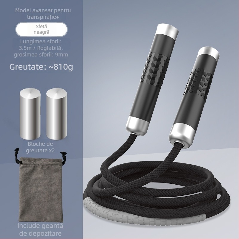 Sfoară de sărituri cu greutate pentru fitness și arderea grăsimilor – sfoară împletită, sfoară profesională de antrenament pentru adulți, brand Nothing, cod produs 671432678466