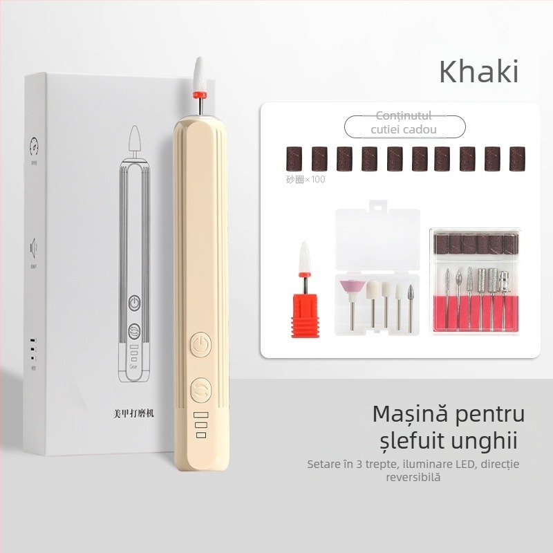 Youaolai Generation 1 polizor electric pentru unghii, all-in-one, cu 100 discuri abrazive – instrument pentru îndepărtarea și polisarea unghiilor, pentru uz casnic