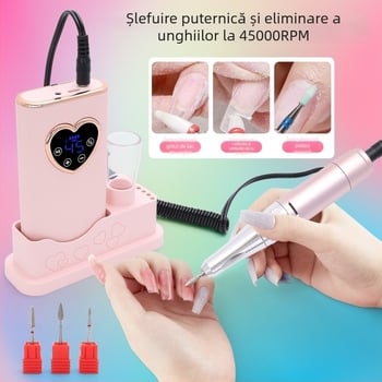 Osanuv j1 Polizor pentru unghii, Reîncărcabil, 45000 RPM, Polizor electric profesional pentru unghii, Origine Dongguan