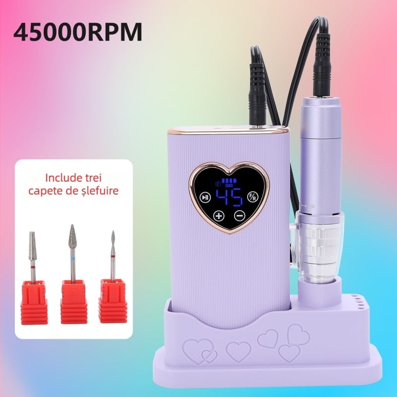 Osanuv j1 Polizor pentru unghii, Reîncărcabil, 45000 RPM, Polizor electric profesional pentru unghii, Origine Dongguan