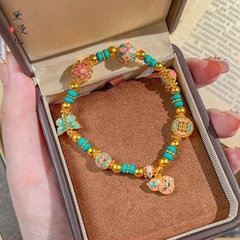 Brățară cu fluture din cupru placat cu aur, placare aur reală, Daiman Jewelry, unisex, stil coreean, cadou pentru aniversare, lansare vară 2025