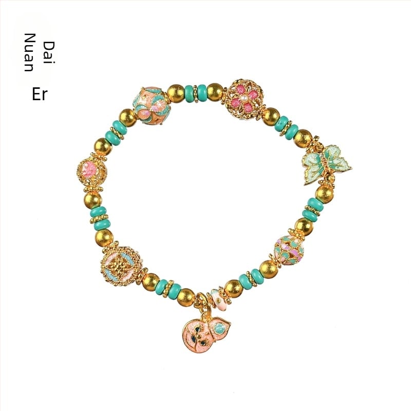 Brățară cu fluture din cupru placat cu aur, placare aur reală, Daiman Jewelry, unisex, stil coreean, cadou pentru aniversare, lansare vară 2025