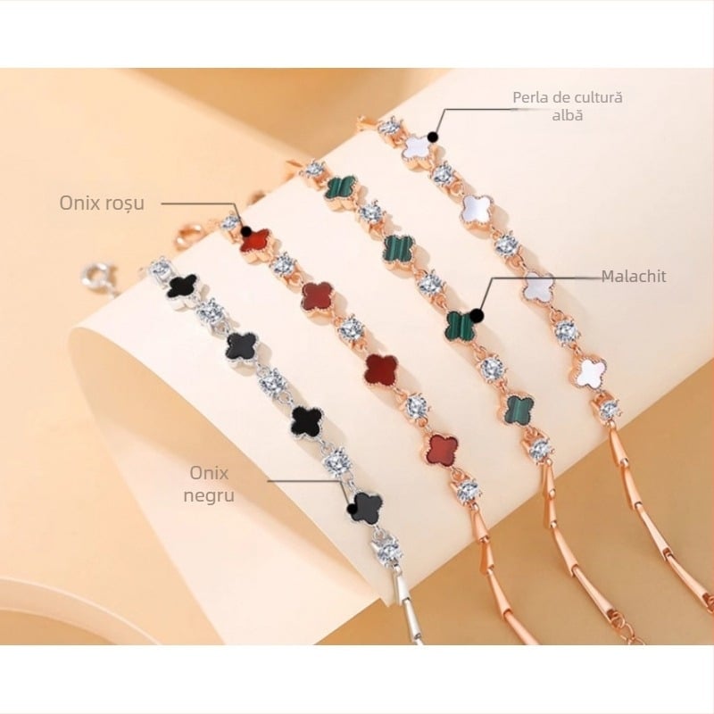 Brățară cu formă de frunză din aliaj de cupru, placare electrochimică, bijuterii pentru femei