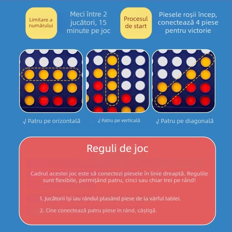 Joc de masă 3D Gomoku și Connect Four pentru copii — pentru patru jucători, material ABS, vârsta 4–35, origine Shantou, Guangdong