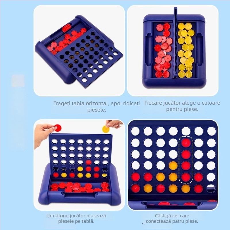 Joc de masă 3D Gomoku și Connect Four pentru copii — pentru patru jucători, material ABS, vârsta 4–35, origine Shantou, Guangdong
