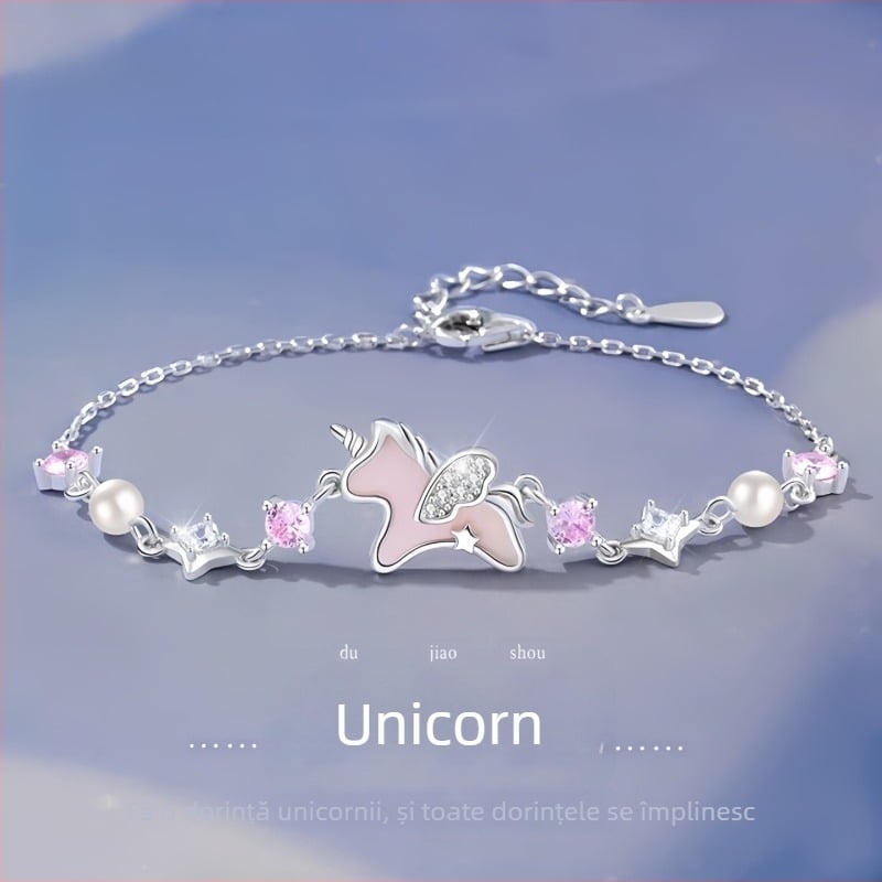 Brățară unicorn pentru femei, cupru, electroplacare, stil personalizat, Primăvara 2025