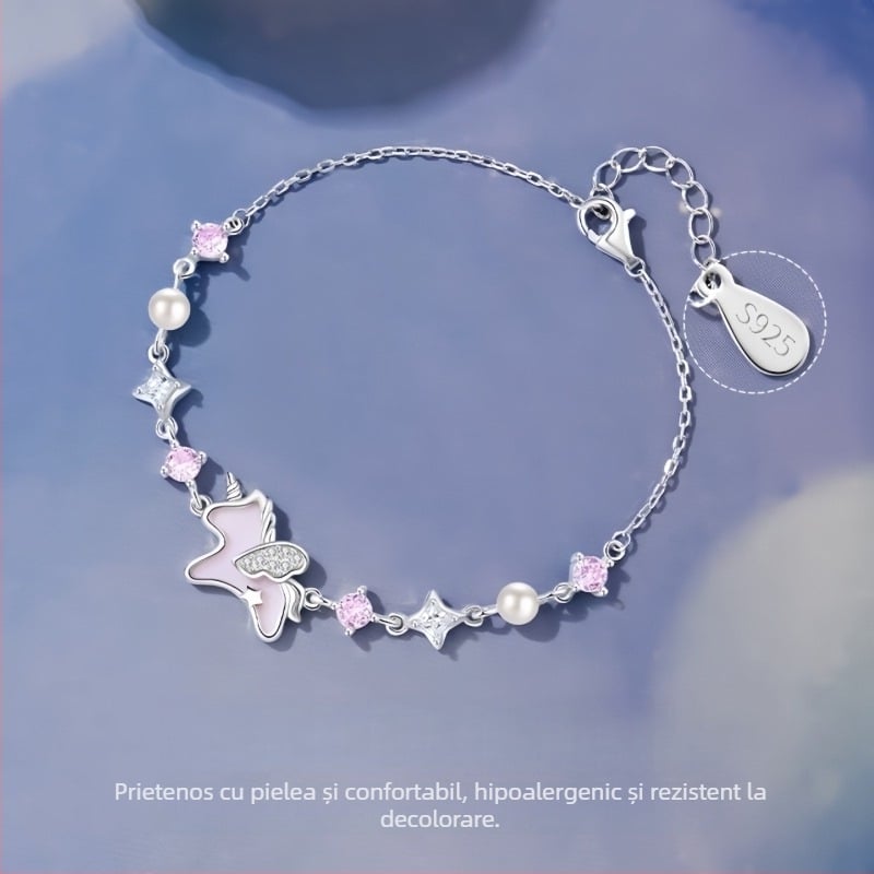 Brățară unicorn pentru femei, cupru, electroplacare, stil personalizat, Primăvara 2025