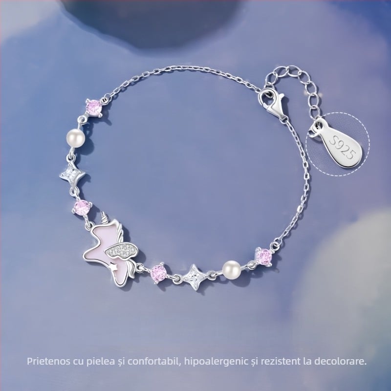 Brățară unicorn pentru femei, cupru, electroplacare, stil personalizat, Primăvara 2025