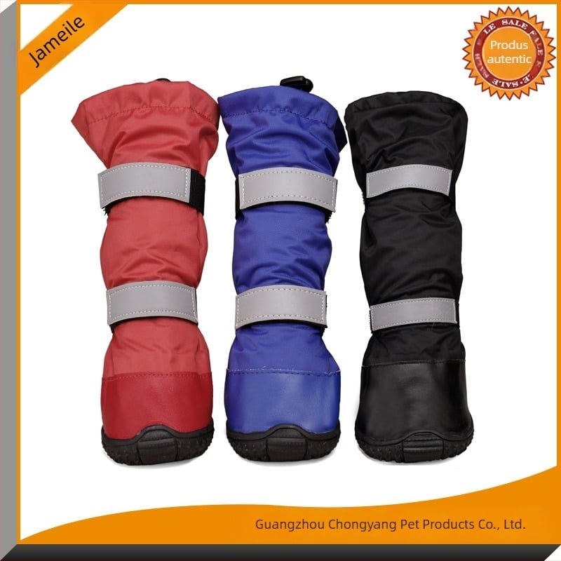 Pantofi pentru câini Camry – impermeabili, anti-derapare, rezistenți la uzură, material: țesătură din tendon de vită, pentru câini