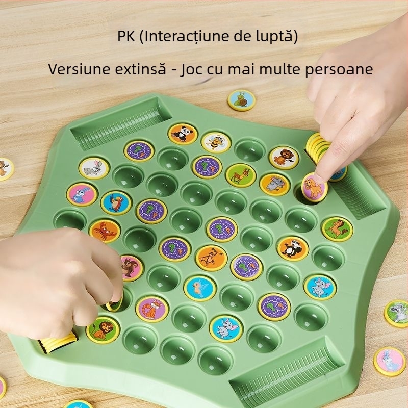 Joc de masă pentru patru jucători cu mecanism de răsucire și potrivire, interacțiune părinte-copil, gândire logică, joc educațional, construcție din plastic