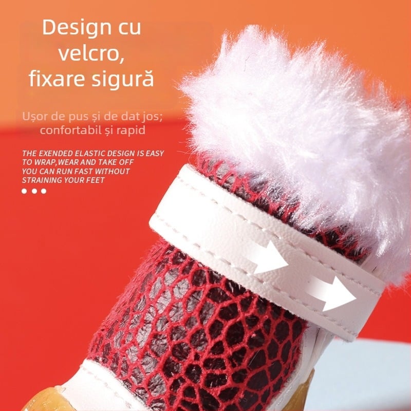 Pantofi pentru câini din velur suede, Noble Baby, pentru câini, mențin căldura, stil lejer.