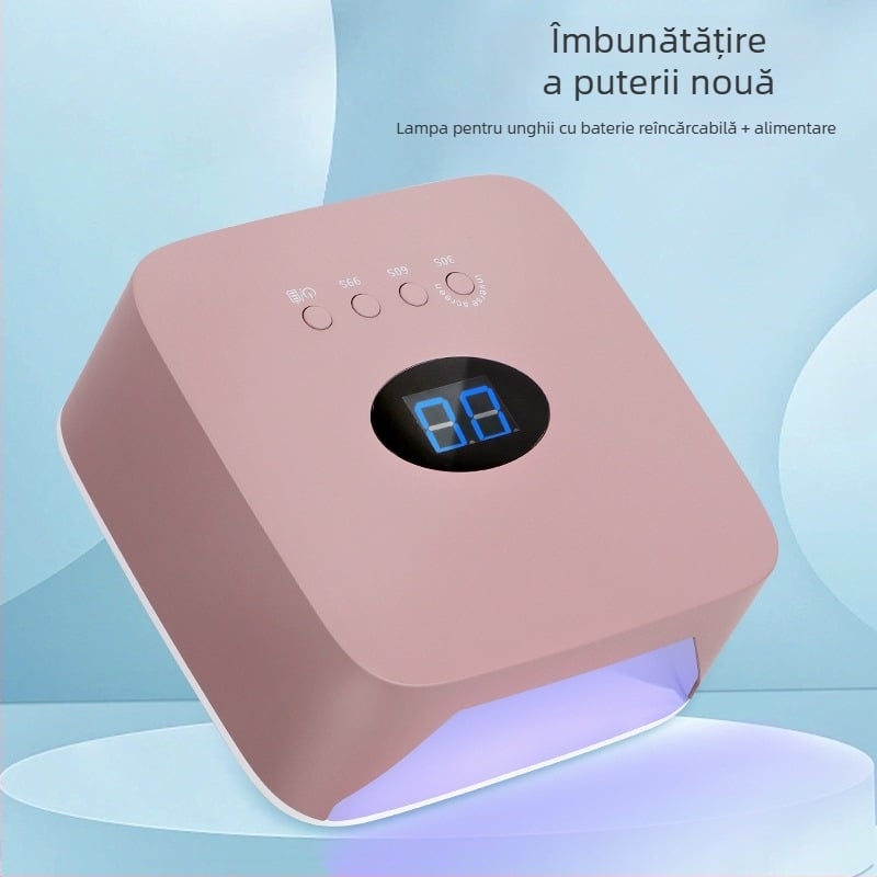 Lampă LED pentru unghii cu încarcare wireless S50 – Ka Qi Duo Duo, Reîncărcabilă, terapie cu lumină, uscare rapidă, portabilă