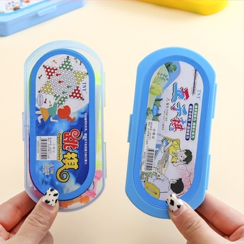 Set de jocuri multiple de șah, TNT.pluss: Gomoku, Flying Chess, Checkers, Jungle Chess; Material Plastic, Cutie color, Vârsta 15–35