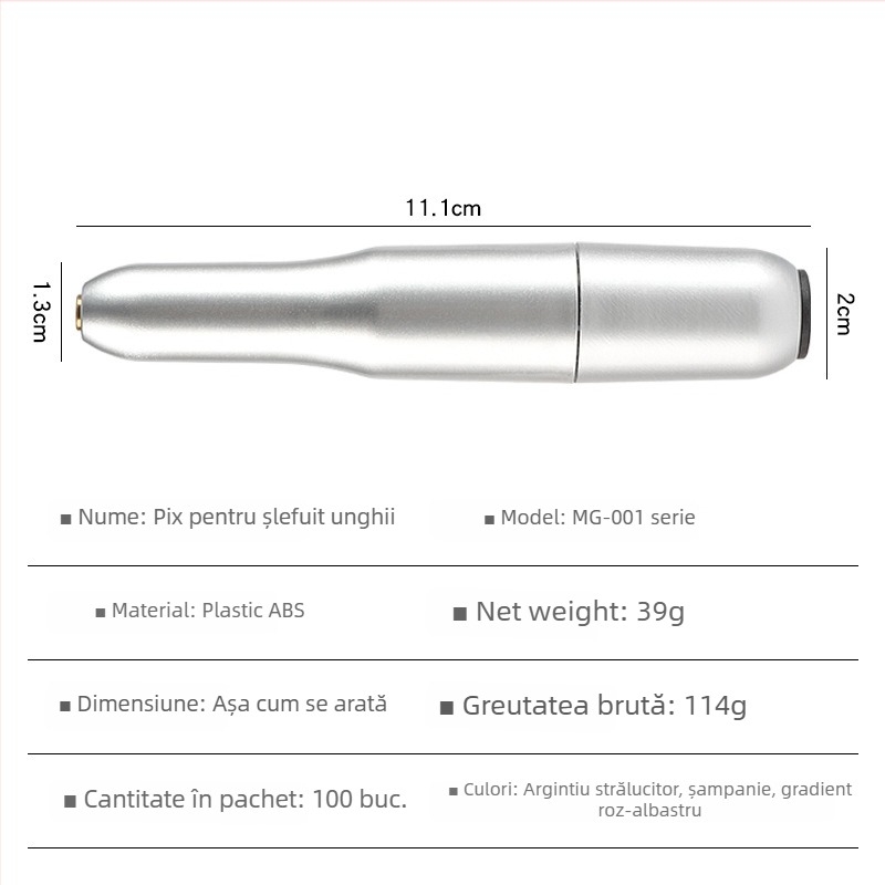 Mini freză de unghii USB electrică - instrument portabil de manichiură Mg-001, Lidan - calitate salon profesională