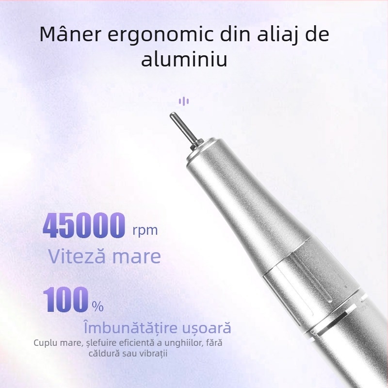 Mașină portabilă electrică pentru șlefuire și lustruire unghii, pentru manichiură profesională, model JF-607, 45000 rpm