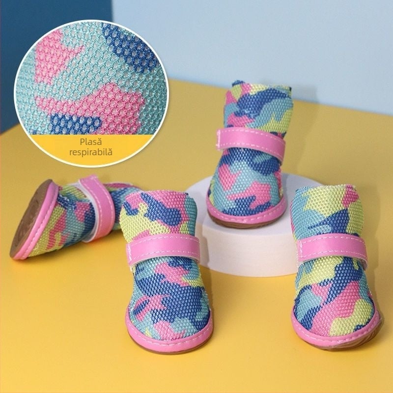 Pantofi pentru câini din cauciuc, respirabili, subțiri, mențin caldă laba, Powerful factory