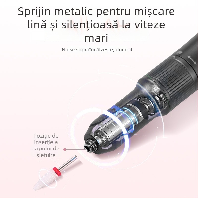 Grinder pentru unghii și lampă de uscare 2 în 1 — manual, portabil, oțel inoxidabil, 257 g, marcă che gel, etichetă privată licențiată