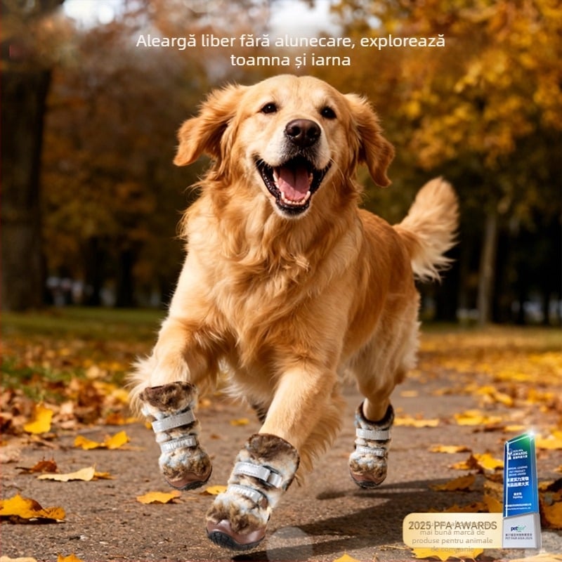 Pantofi pentru câini – stil cowboy, poliester, mențin căldura, Neurotic Cat