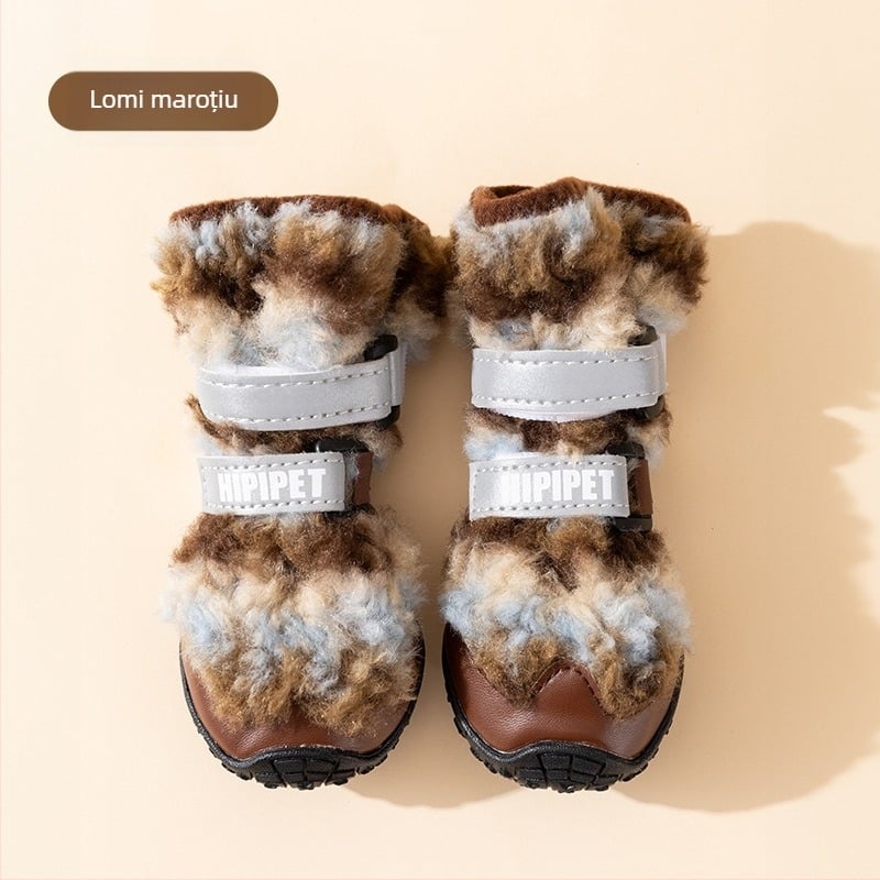 Pantofi pentru câini – stil cowboy, poliester, mențin căldura, Neurotic Cat