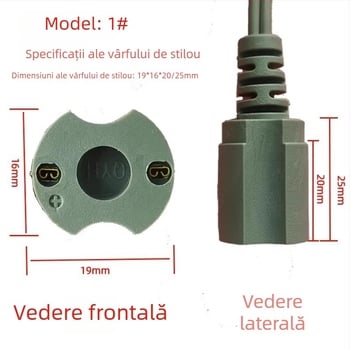 Set de înlocuire a mânerului pentru pilă de unghii: linie cu arc, cap mic DC, instrument de polisare, plastic 50 g