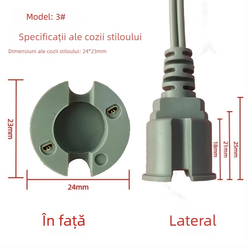 Set de înlocuire a mânerului pentru pilă de unghii: linie cu arc, cap mic DC, instrument de polisare, plastic 50 g