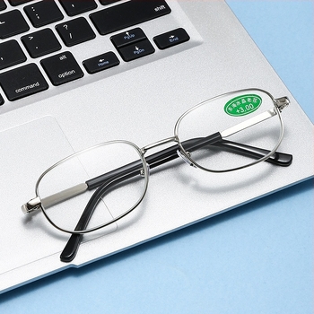 Ochelari de lectură - Ramă frameless din metal, aliaj de titan, lentile din sticlă - Primăvara 2024