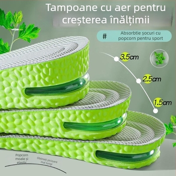 Talpă de înălțare cu aer pentru pantofi din țesătură – PU + pernă de aer, unisex