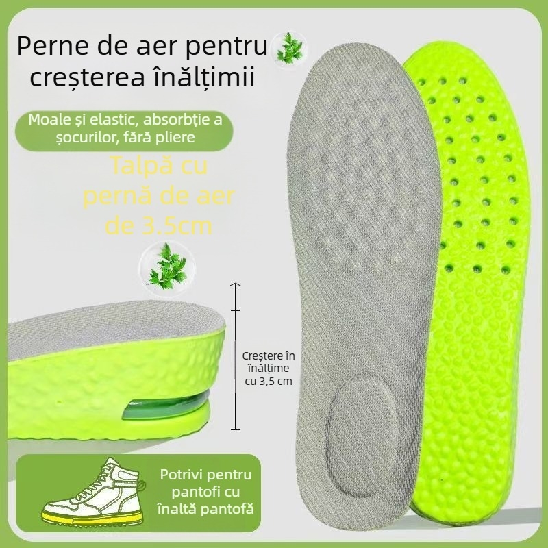 Talpă de înălțare cu aer pentru pantofi din țesătură – PU + pernă de aer, unisex