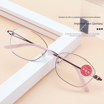 Ochelari pentru prezbiopie - Blocare a luminii albastre, Ramă completă, Ramă rotundă, Tiantian ZH803, Lentile din rășină