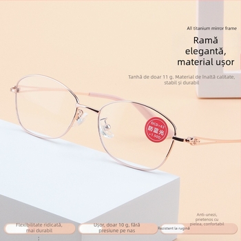 Ochelari pentru prezbiopie - Blocare a luminii albastre, Ramă completă, Ramă rotundă, Tiantian ZH803, Lentile din rășină