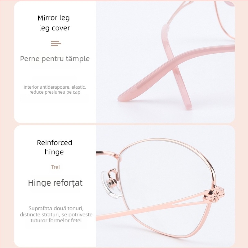 Ochelari pentru prezbiopie - Blocare a luminii albastre, Ramă completă, Ramă rotundă, Tiantian ZH803, Lentile din rășină