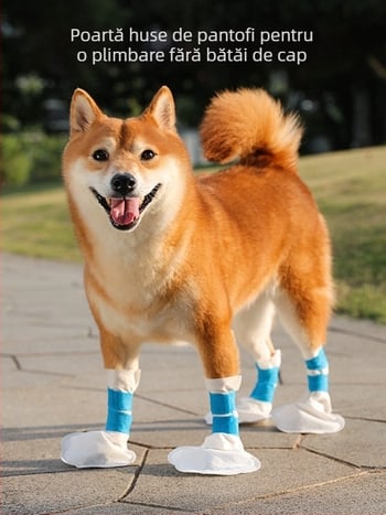 Pantofi de protecție din cauciuc termic pentru laba câinelui pentru plimbări