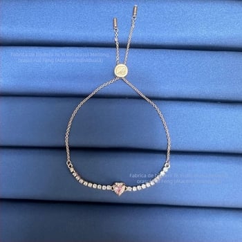 Brățară din aliaj, în formă de inimă, cu electroplacare, pentru femei