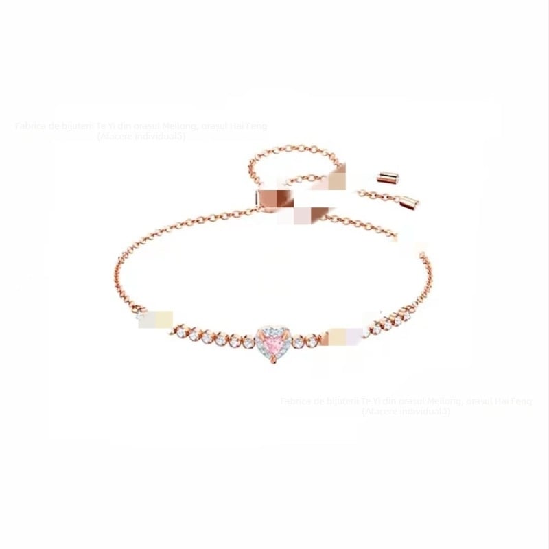 Brățară din aliaj, în formă de inimă, cu electroplacare, pentru femei