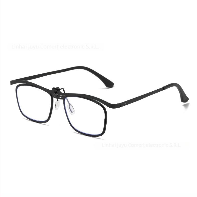 Ochelari de citit cu capac rabatabil, ramă metalică pătrată, lentile din rășină, protecție UV și anti-lumină albastră, pentru vedere de aproape și departe, adulți, primăvara 2025