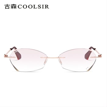 Ochelari de citit fără ramă, cu lentile gradient încrustate cu diamante, modelul 9024, stil vintage-literar retro pentru vârstnici