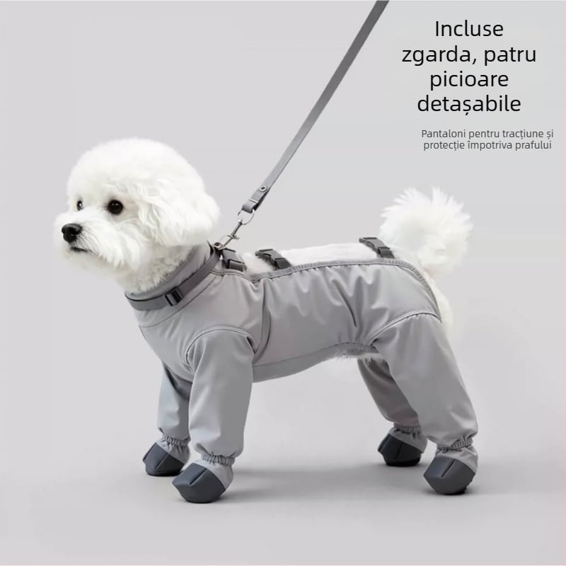 Haine pentru câini de toate dimensiunile — acoperire a burții, impermeabile, antiderapante, păstrează cald, memory tarp material