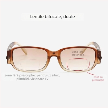 Ochelari de citit cu lentile din rășină magnetice, pentru distanță și aproape, ramă completă, stil retro pentru vârstnici