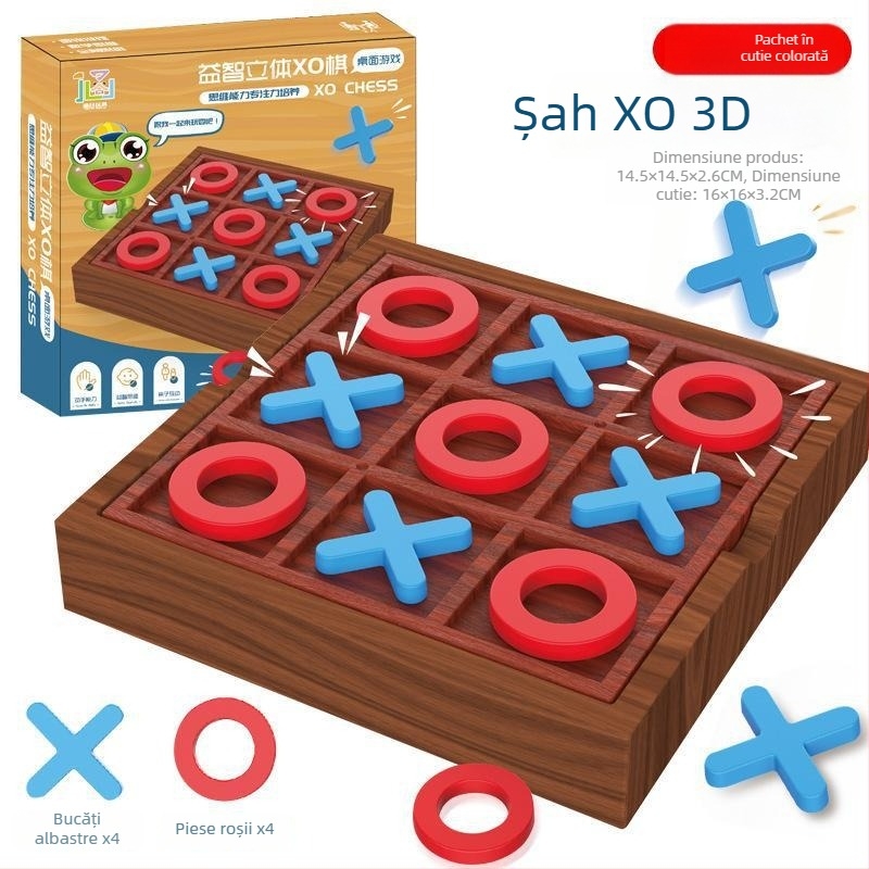 Puzzle Kongming Huarong pentru copii — Joc de masă din plastic Boni, dezvoltă gândirea logică și coordonarea mână-ochi